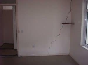 stepped crack in internal wall