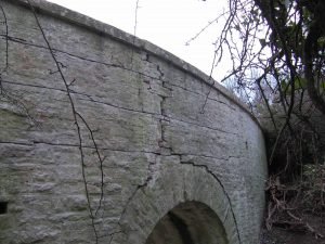 Extensive repairs to stone bridge