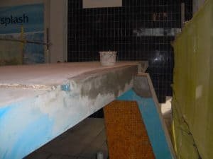 repair to concrete diving board