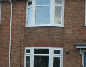 Replacement windows installed following reinforcement and stabilisation of bay window