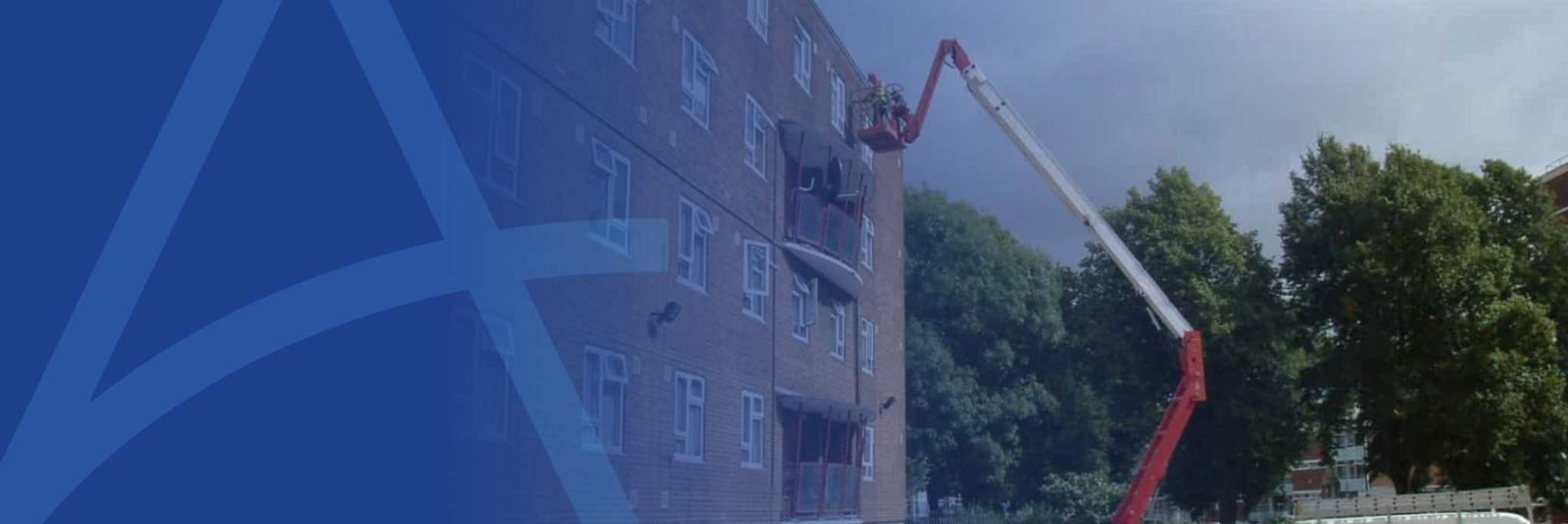 banner image showing cherry picker being used for structural repair work