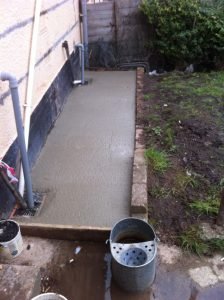 Ground concreted following foundation repairs