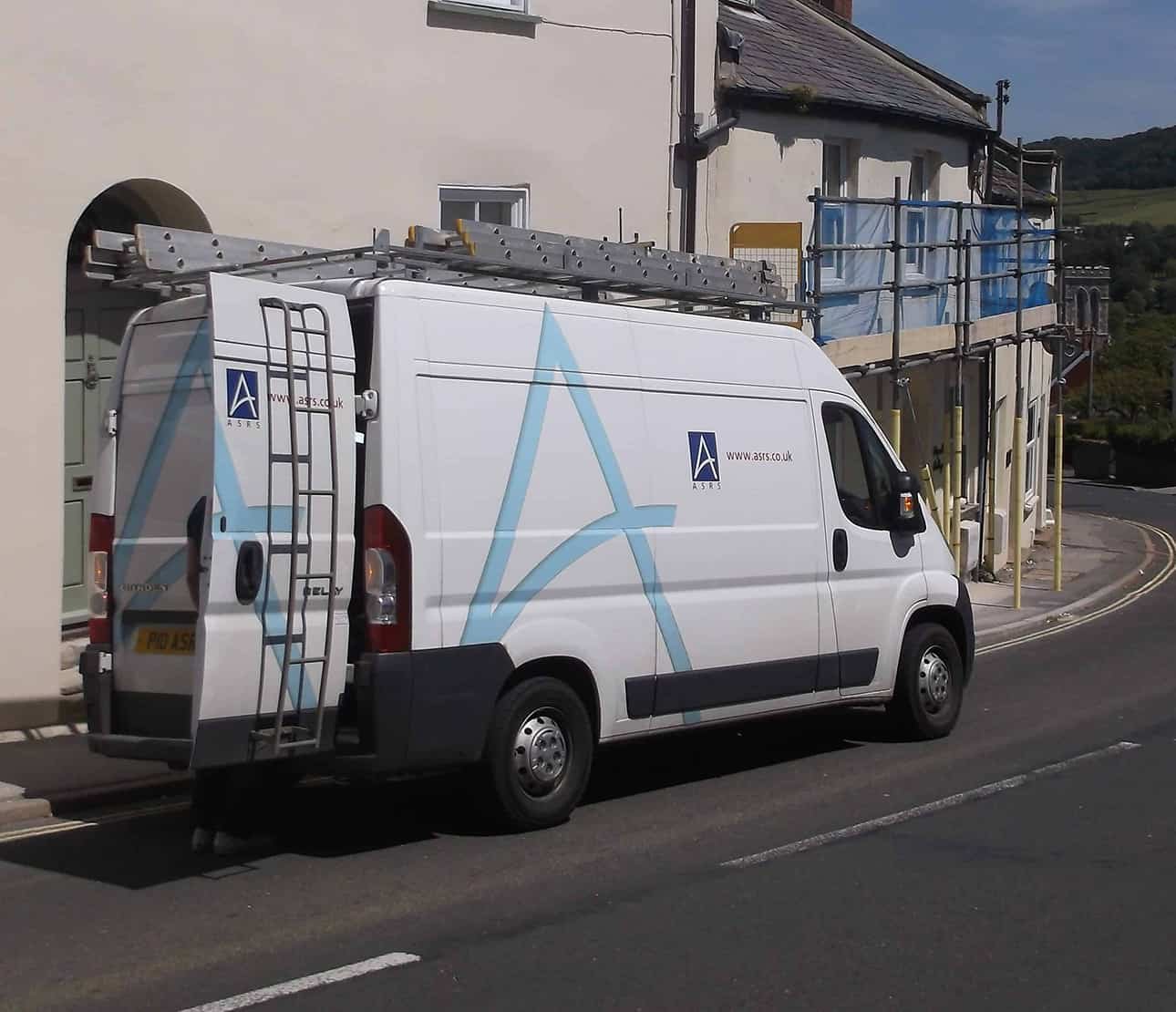 picture of ASRS van outside residential property