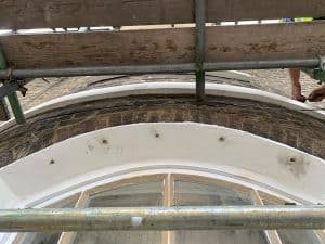 Brick arch lintel repair
