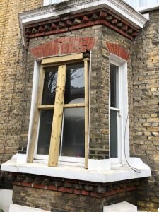 Failed brick window lintel