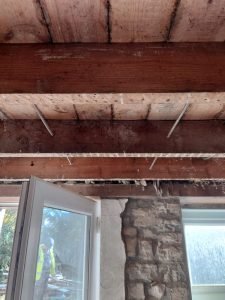 reconnected the masonry to new timber supports